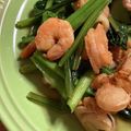フードセラピー's cooksnap of when they made シーフードミックスと小松菜のカレー炒め.