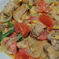 ナーちゃん's cooksnap of when they made トマトと鶏肉の卵とじ.