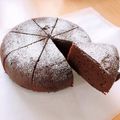 akiko✩'s cooksnap of when they made 炊飯器で簡単♥︎アイスでガトーショコラ.