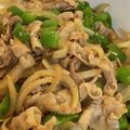 Saka_Shin's cooksnap of when they made 豚肉ピーマン玉葱のゴマだれ焼き♪.