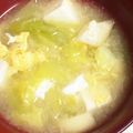 マコト★〜☆'s cooksnap of when they made キャベツと豆腐の味噌汁♪.