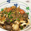 ナピト's cooksnap of when they made 蒟蒻となめこ・舞茸のごまじゃこあえ♪.