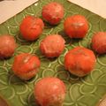 ちゃんみる's cooksnap of when they made ケチャップでピンクの手まり寿司.