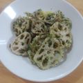 ちーゆづアーちゃん☆'s cooksnap of when they made レンコンのり塩チーズ焼き.