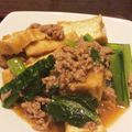 ♪たぁちゃん♪'s cooksnap of when they made 豚ミンチと厚揚げと小松菜のピリ辛煮.