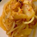 MULA's cooksnap of when they made 絶品！キムチとベーコンのクリームパスタ.