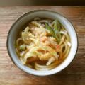 花時計咲いた's cooksnap of when they made 茄子の素揚げと海老天のせ稲庭饂飩.