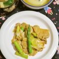 mmameco's cooksnap of when they made 豚コマとアスパラのごま味噌炒め.