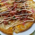 あきつま（杏花☆）'s cooksnap of when they made うどんと玉子だけで！お好み焼き♪.