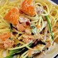 のらむーちょ's cooksnap of when they made 鮭クリームパスタ ～牛乳～.
