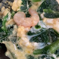 ラクラクダ's cooksnap of when they made からし菜とエビの蒸し炒め.