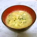 龍青空ママ's cooksnap of when they made 豆苗・玉ねぎ・卵の味噌汁♪.