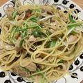ほもい's cooksnap of when they made モチモチ水パスタ⁉で牡蠣オイル漬け.
