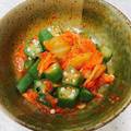 yummysunny's cooksnap of when they made 簡単おつまみ、オクラとキムチのあえもの.