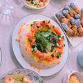 maimiki's cooksnap of when they made ひなまつり海鮮リングちらし寿司ケーキ☆.