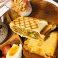 choco831's cooksnap of when they made チーズ焼きそばホットサンド.