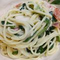 たぬとん's cooksnap of when they made ベーコンとほうれん草のペペロンクリーム.
