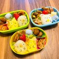 hana25oto's cooksnap of when they made すみっコぐらしのキャラ弁.