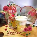 ☆なあなクック☆'s cooksnap of when they made カルピス完熟白桃牛乳水割りジュース.