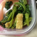クック5J97W1☆'s cooksnap of when they made カブの葉と油揚げの煮物.