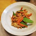 ぱにぱる's cooksnap of when they made 鶏肉と絹さやのハニーマスタード炒め.