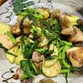 鞠森紀依保's cooksnap of when they made 鶏もも肉とじゃが芋と菜の花のぽん酢炒め。.