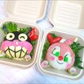 にｬん吉♡'s cooksnap of when they made 簡単♪『ばいきんまん』おにぎり弁当♡.