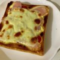 sayaendo＊'s cooksnap of when they made 生ハムチーズのせトースト.