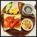 choco831's cooksnap of when they made 絶品トースト！　トマト＆クリチー.