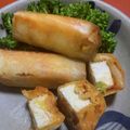 sauternes's cooksnap of when they made 厚揚げ&キムチの春巻き.