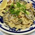 ☆さぶ☆☆'s cooksnap of when they made れんこんと鶏肉の塩焼きうどん.