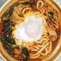 ♡ルヴァ♡'s cooksnap of when they made 1人キムチ鍋☆うどん入り.