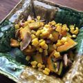 栗丸うさぎ's cooksnap of when they made かぼちゃ・椎茸・コーンのソテー♪.