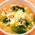 Aloha☆★'s cooksnap of when they made チンゲン菜とカニカマの中華スープ.