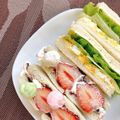 かとぱ's cooksnap of when they made 萌え断♪あんこと苺のホイップサンドイッチ.