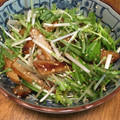 QPはにー's cooksnap of when they made 水菜とさつま揚げのごま醤油和え☆.