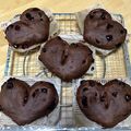 Rieko_ｓ♪♪'s cooksnap of when they made 捏ねはHBで♪ハートチョコチップパン.