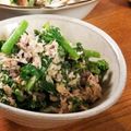 低カロ探検隊's cooksnap of when they made 菜の花とツナのあらびきマスタード和え.