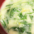 ゆきにな's cooksnap of when they made 水菜と卵とかまぼこのお味噌汁.