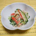 バカリャウ's cooksnap of when they made えのきときゅうりとカニかまのわさびマヨ.