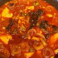 ねこ５匹's cooksnap of when they made 韓【豆腐と葱。赤の煮物】安旨早いでどう？.
