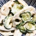 KimiキラMiku's cooksnap of when they made 蓮根ときゅうりの明太マヨサラダ.