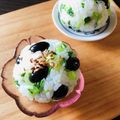 もちっこ橙色's cooksnap of when they made 大根の葉っぱ＆春菊軸と蒸し大豆のおむすび.