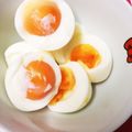 クックE662AA☆'s cooksnap of when they made 半熟ゆで玉子♪ゆで時間別の半熟具合.