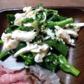 ちょこ✪0214's cooksnap of when they made ♥からし菜と鶏ささみの中華ごまあえ♥.