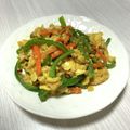 S72☆'s cooksnap of when they made ご飯が進む♪人参とピーマンの甘味噌卵炒め.