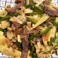 まとりょーしか's cooksnap of when they made 牛カルビ焼肉用で青椒肉絲.