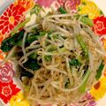 花花里's cooksnap of when they made もやしだけ♡レンジで簡単ナムル.