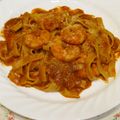 youtapapa's cooksnap of when they made 赤エビ(赤えび)の超絶品 濃厚パスタ.