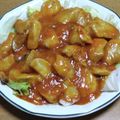 55才のおじさん's cooksnap of when they made 鶏むね肉とエリンギでエビチリ♪簡単手作り.